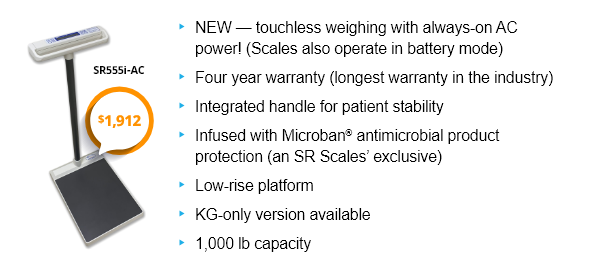   Key features of SR555i-AC scales